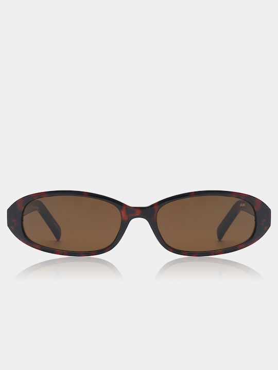 A.Kjaerbede Unisex Sunglasses With Brown Tartaruga Frame And Brown Lens KL2415-008