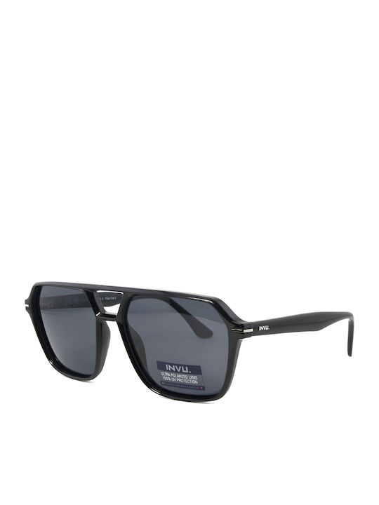 Invu Men's Sunglasses with Black Frame and Blac...