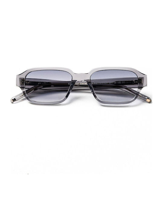 Men's Sunglasses with Gray Horn-Rimmed Frame and Gray Gradient Lens