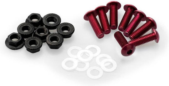 Κιτ Ανοδιωμενες Βιδες Red Racing Ζελατινες 8τμχ 0956r Puig