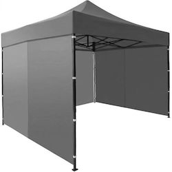 Foldable Garden Gazebo Black 3x3m