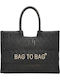 Bag to Bag Wicker Beach Bag Black XY-2630-Black