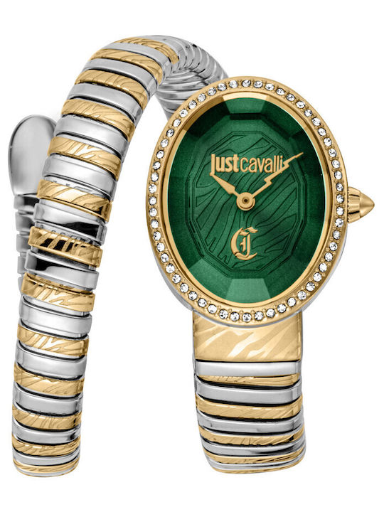 Just Cavalli Signature Snake Γυναικείο Ρολόι Μπ...