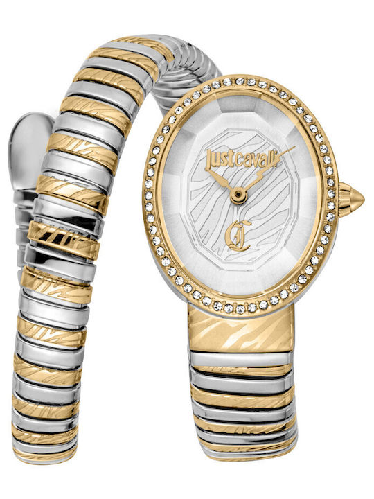 Just Cavalli Signature Snake Γυναικείο Ρολόι Μπ...