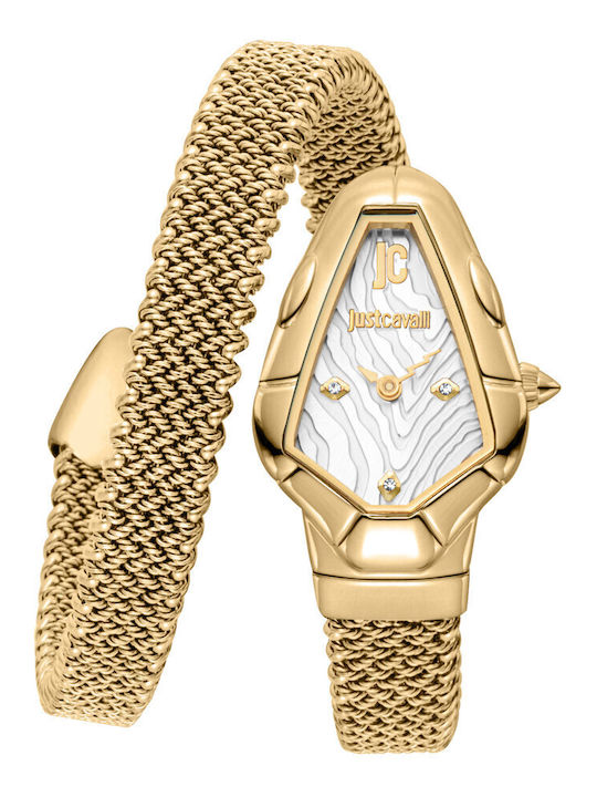 Just Cavalli Signature Snake Womens Battery Wat...