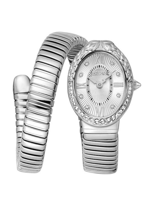 Just Cavalli Signature Snake Γυναικείο Ρολόι Μπ...