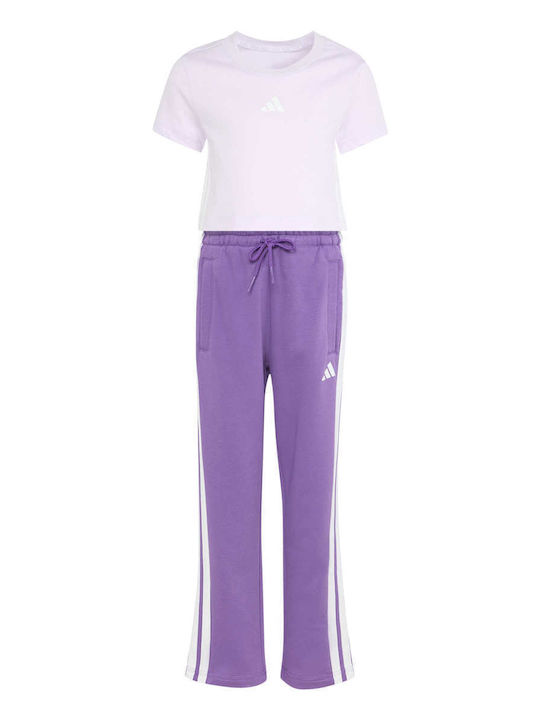 adidas Kids Set with Lilac Pants 2 Pieces