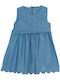 Girls Dress Sleeveless Denim Blue