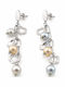 Atofio Kosmima Dangle Earrings From 14K White Gold With Pearls