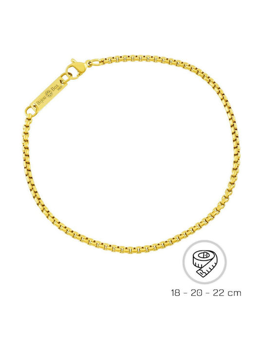 Bijou Box Ανδρική Αλυσίδα Χειρός από Ατσάλι Επιχρυσωμένη