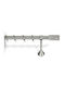 Viobrass Metallische Vorhangstange Nr.7010 Einzeln Durchmesser 25mm Länge 160cm Nickel Matt