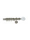 Import Hellas Extendable Metallic Curtain Pole No9 Single Ø25mm 140-250cm Matte Nickel N9-1