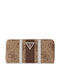 Damenbrieftasche Groß Stoff Beige