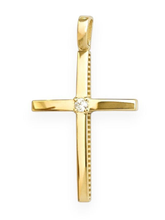 Goldjewels Women's 9K Gold Double Sided Cross Without Chain