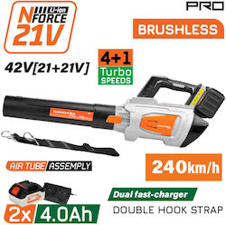 Nakayama EC1719X44 Suflantă de Mână 21V cu 2 Baterii 4Ah și Reglare a Intensității cu Viteză Maximă a Aerului 240km/h Nakayama EC1719X44 Suflantă de Mână 21V cu 2 Baterii 4Ah și Reglare a Intensității cu Viteză Maximă a Aerului 240km/h