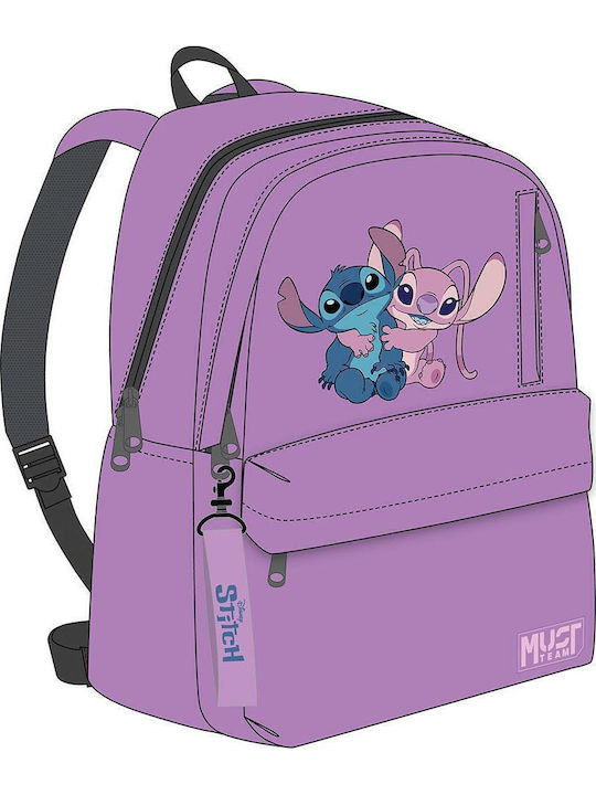 Раница Must Team Monochrome Classic 32x19x42 2 Централни Джоба Светлолилава Stitch & A
