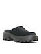 Leather Mules With Low Heel In Black Colour