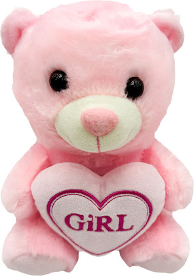 Plush Teddy Bear 25cm Girl Pink Soft Teddy Bear Embroidery 86361-2