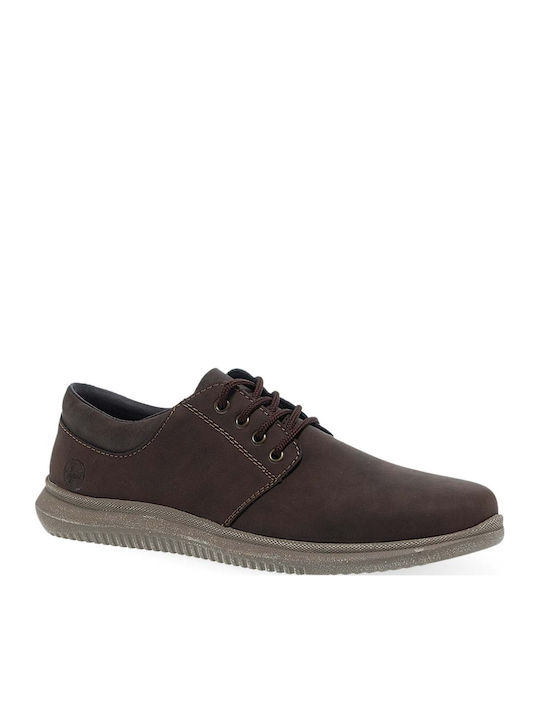 Rieker Leather Men's Moccasins In Brown Colour