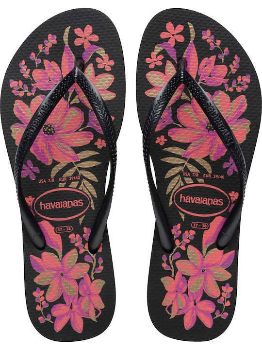 Havaianas Slim Organic Flip Flops in Black Colour