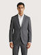 Men's Suit with Regular Fit Dark Gray