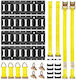 Vevor E-track Tie-down Rail Kit 4 Pack 0.4 M E Tracks Set 21 Pcs Includes 2 Ratchet Straps & 4 O-rings & 4 Tie-offs D-ring & 2 Single Slots & 8 End Caps & 1 Bag Fit Garages Vans Trailers