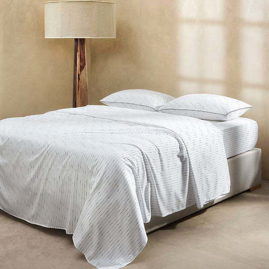 Hauz Limited Edition Σετ King Size 3τμχ 180x200+40εκ. με Λάστιχο Λευκό