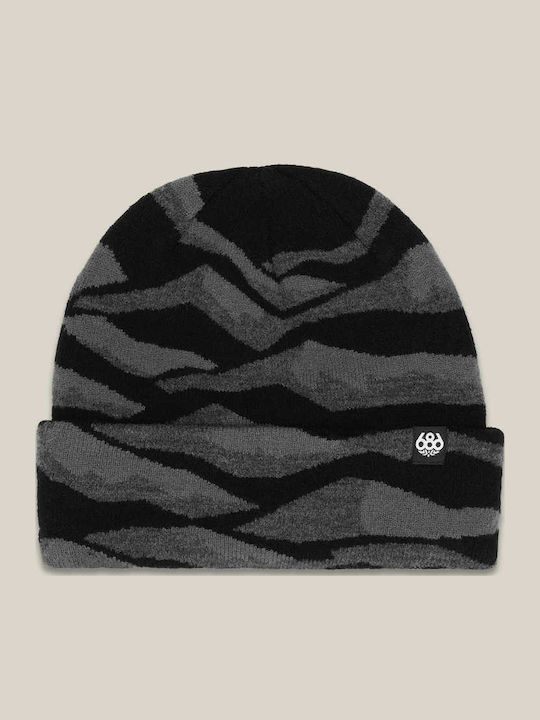 Beanie Unisex Σκούφος Πλεκτός σε Μαύρο χρώμα