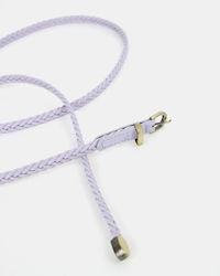 Thin Braided Belt One Size Lilac Thin Braided Belt One Size Lilac