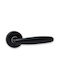 Viometale WC Lever With Economy Rosette Pair With Mouthpiece Black Matte