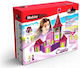 Modulares Miniatur-Spaßspielzeug Märchenschloss 85 Stück + 2 Figuren