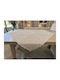 Linea Home Checkered Tablecloth with Beige Lace 100x100cm