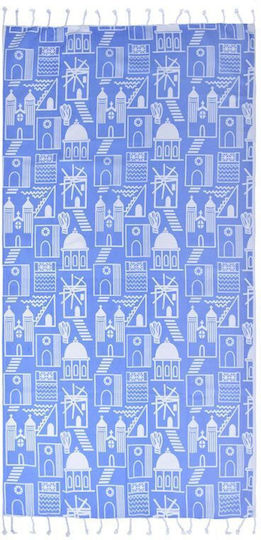 Ble Resort Collection Beach Towel Pestemal Blue 90x180 Code 5-46-509-0049