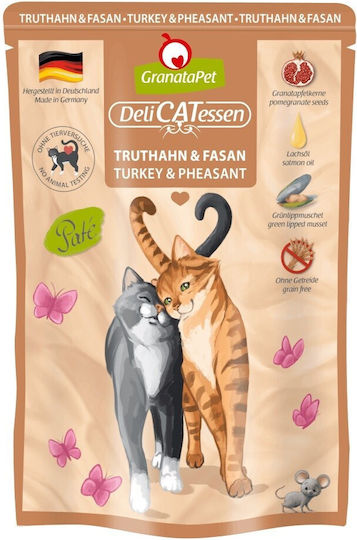 Υγρή Τροφή Γάτας Granata Pet Delicatessen Turkey Pheasant 85g