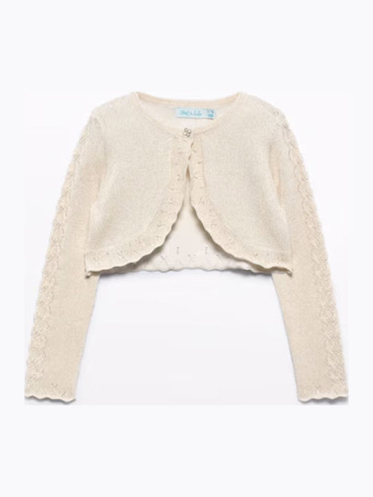 Abel & Lula Kids Knitted Bolero Champagne