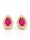 Atofio Kosmima Rosette Earrings in 14K Red Gold