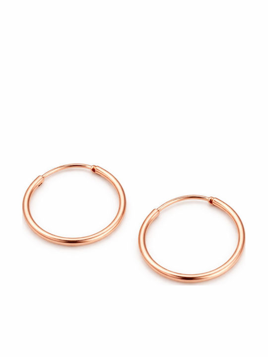 Atofio Kosmima Earrings Hoops In Pink Gold 14K