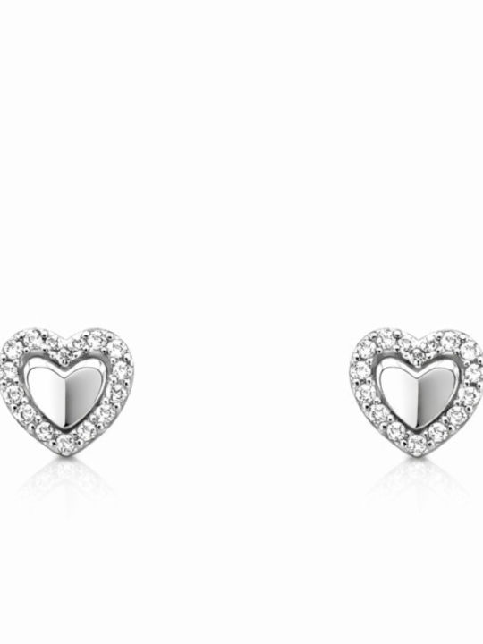 Atofio Kosmima Earrings From 14K White Gold