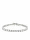Atofio Kosmima Women's Riviera Bracelet in 14K White Gold with Zircon
