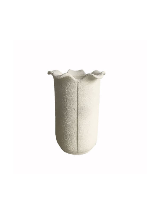 Art et Lumiere Decorative Vase Ceramic Ecru