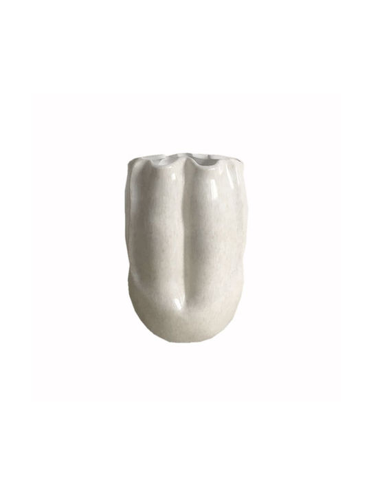 Art et Lumiere Decorative Vase Ceramic Ecru