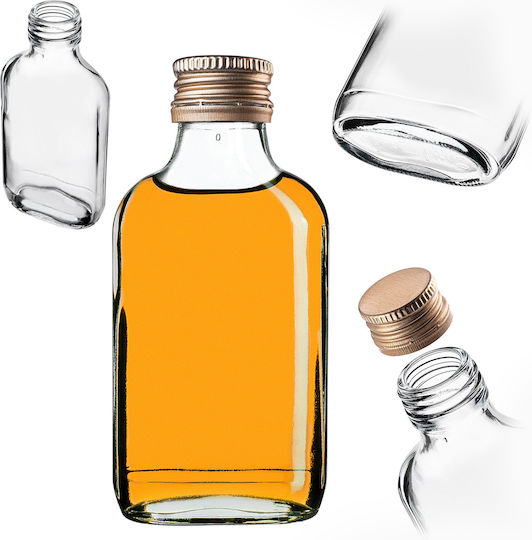 Kadax Wein-/Getränkeflaschen 100ml Goldene Deckel 10 Stück