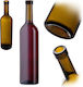 Kadax Wein-/Getränkeflaschen Liqueur Bordeaux 0,75 L 750ml Wein Cider Olive Flasche