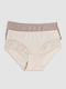 Midi Damen-Slips 2Pack mit Spitze
