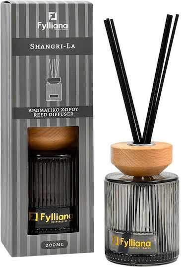 Raumdüfte Shangri-la Glasflasche Sticks Fylliana Fl25240 Geschenkverpackung Grau Volumen 200ml