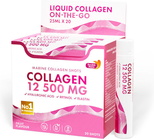 Fish Collagen 12,500 Mg Retinol Elastin Hyaluronic Acid 20 X 25 Ml