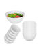 Kadax Serving Bowls Round Glass White With Diameter 15.2cm 6 Pieces