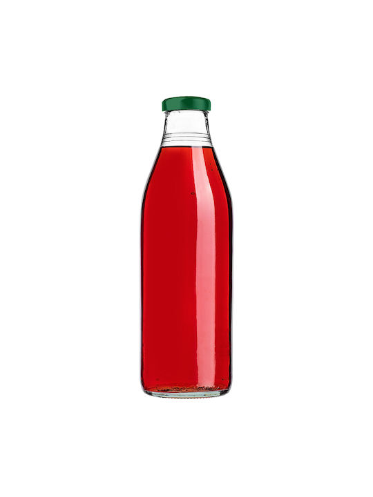 Kadax Бутилка за Вода Стъклена с Винтов Капак Прозрачен 1000ml
