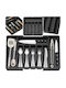 Opening Plastic Drawer Cutlery Tray 33x38x5cm Black
