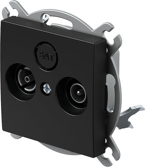 Tv-r Terminal Socket 1db Bk Xo Logiq